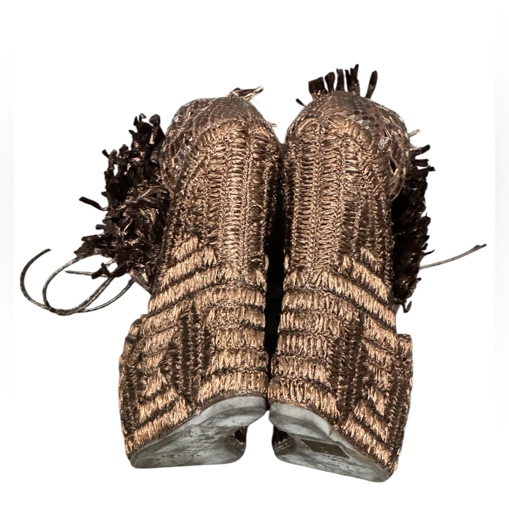 New Azzedine Alaa Raffia Python Shell Platforms S… - image 4